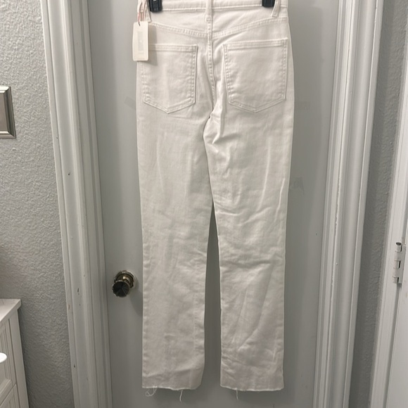 NWT GB High Rise Split Front Distressed Straight Leg Jeans - Picture 4 of 11